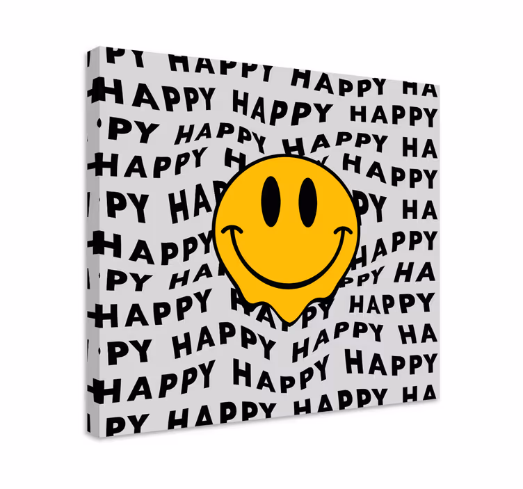 Wandbilder sprüche mit lächelndem emoji freude - TenStickers