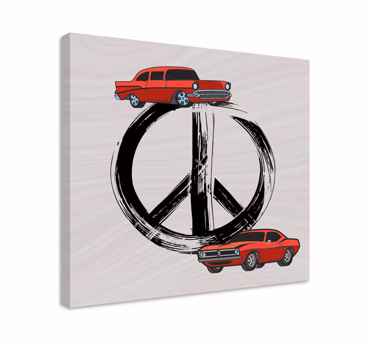 Leinwandbild sport klassische autos frieden - TenStickers