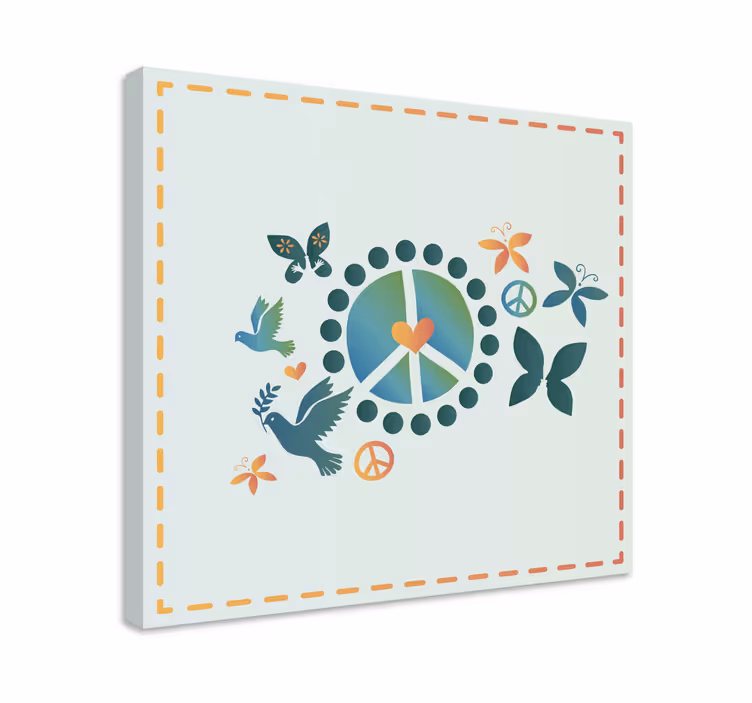 Wandbilder sprüche mit friedenssymbol motiv - TenStickers