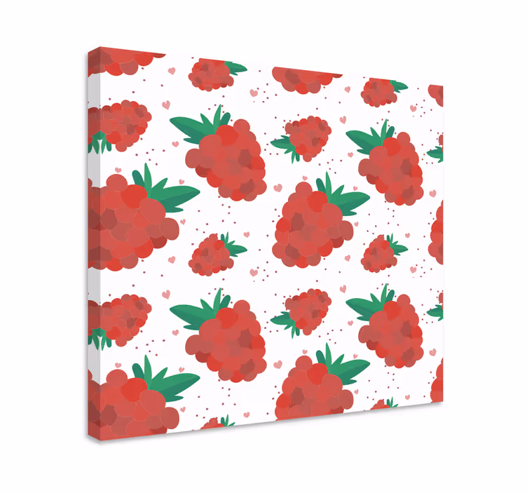 Leinwandbild Obst himbeergenuss - TenStickers