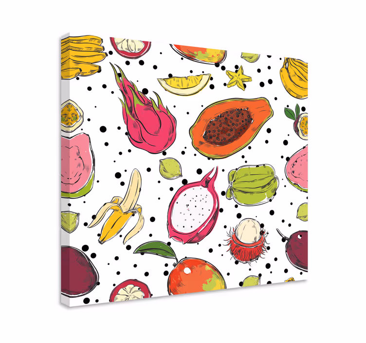 Leinwandbild Obst exotisches fruchtmuster - TenStickers