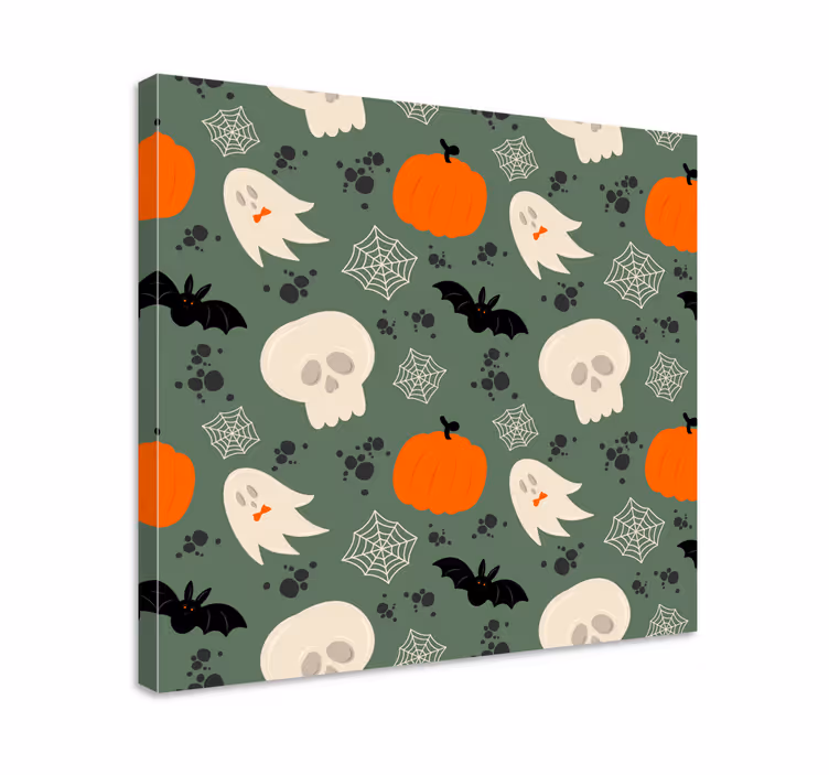 Dinosaurier wandbild mit halloween-motiven - TenStickers