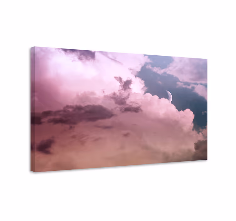 Wandbilder landschaft träumerische wolkennacht - TenStickers