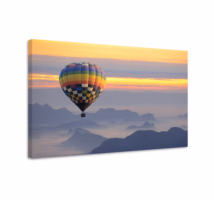 Wandbilder landschaft bunte heißluftballons - TenStickers