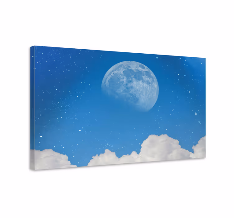 Wandbilder Landschaft mond im himmel - TenStickers