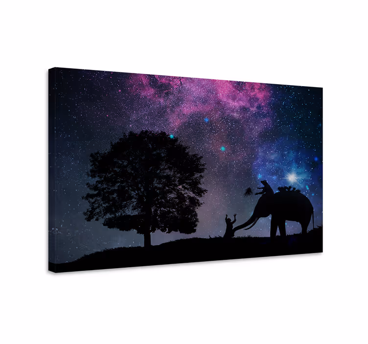 Wandbild elefant kindliche interaktion - TenStickers