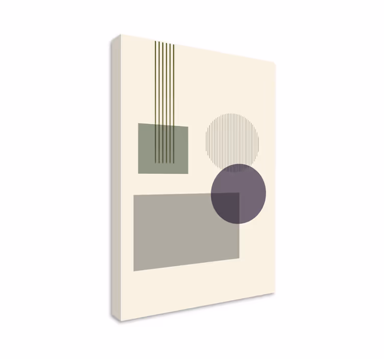 Geometrische wandbilder mit formen-kombination - TenStickers