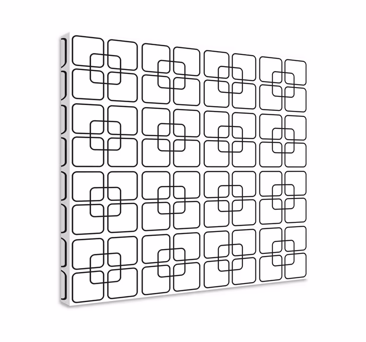 Geometrische wandbilder mit komplexem quadratmuster - TenStickers