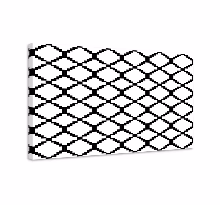 Geometrische Wandbilder schwarz-weiß-muster - TenStickers