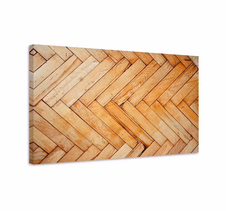 Leinwandbild ornament fischgrät holz muster - TenStickers
