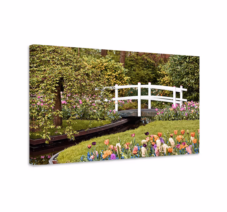 Leinwandbild gartenbrücke der gelassenheit - TenStickers