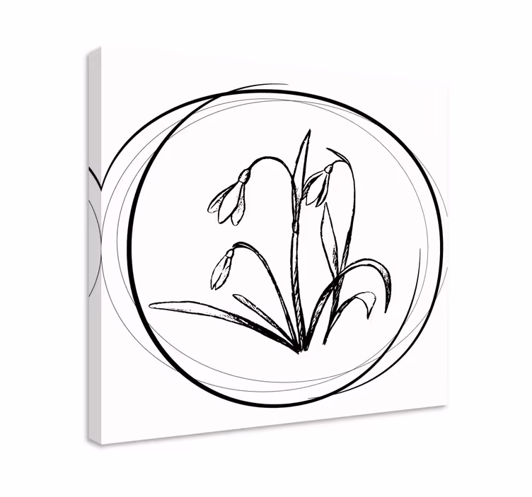 Leinwandbild zarte schneeglöckchenblüte - TenStickers