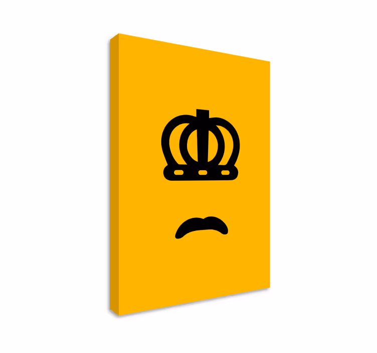 Leinwandbild abstrakt krone gesicht emblem - TenStickers