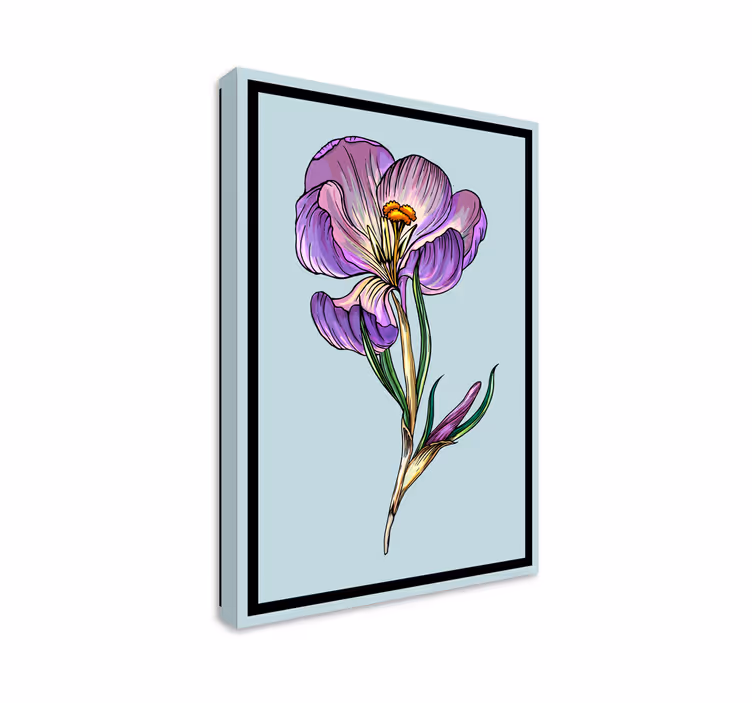 Leinwandbild lila blumen eleganz - TenStickers