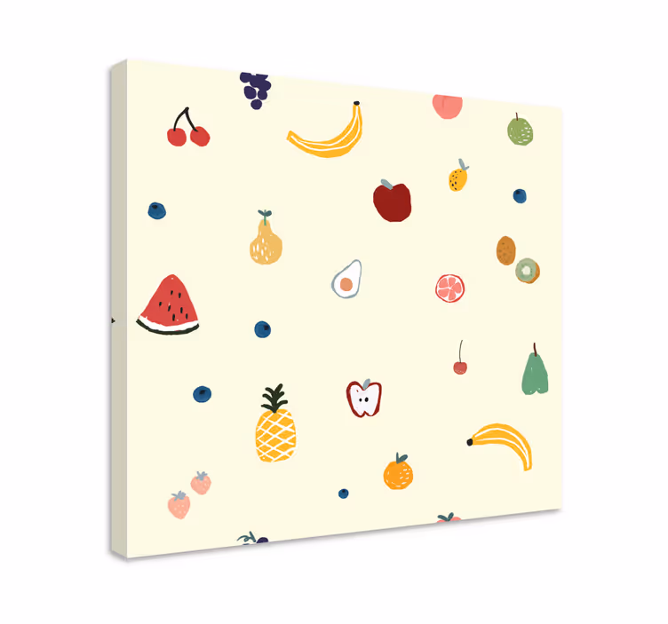 Leinwandbild obst bunte fruchtverteilung - TenStickers