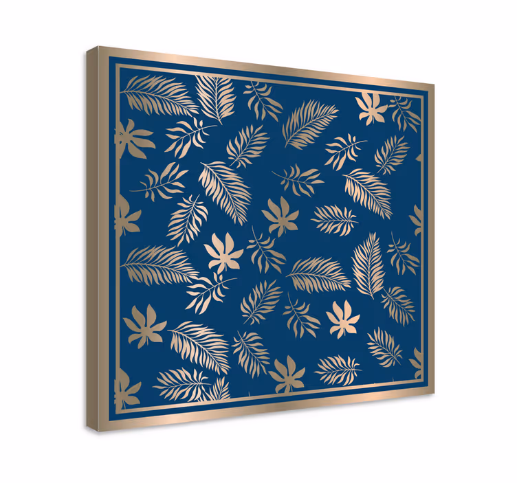 Leinwandbild mit blattmuster design - TenStickers
