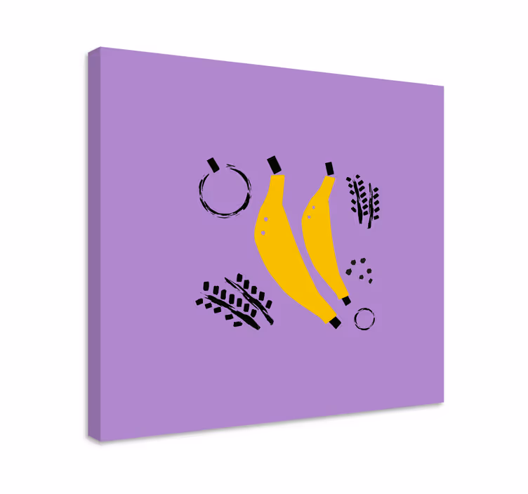Leinwandbild obst gelbes bananen design - TenStickers