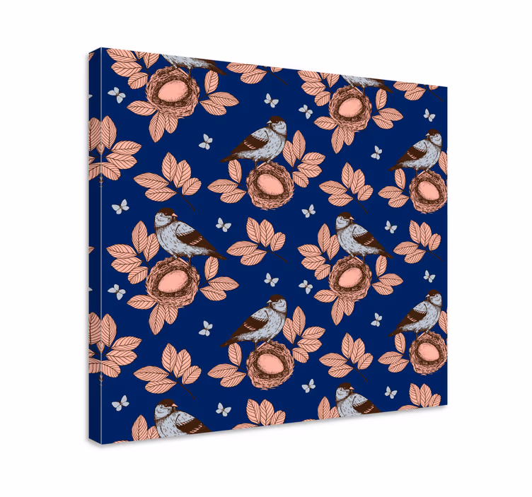 Leinwandbild Vogel zusammen nisten - TenStickers