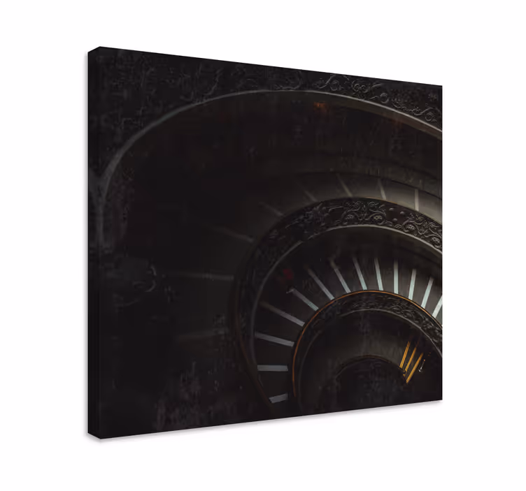 Leinwandbild abstrakt spiraltreppe tiefe - TenStickers