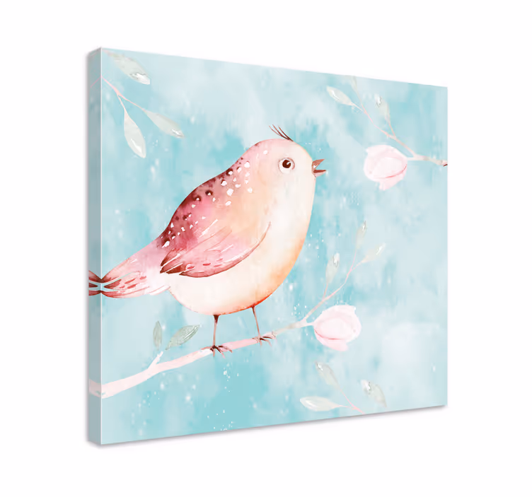 Leinwandbild vogel singender vogel - TenStickers