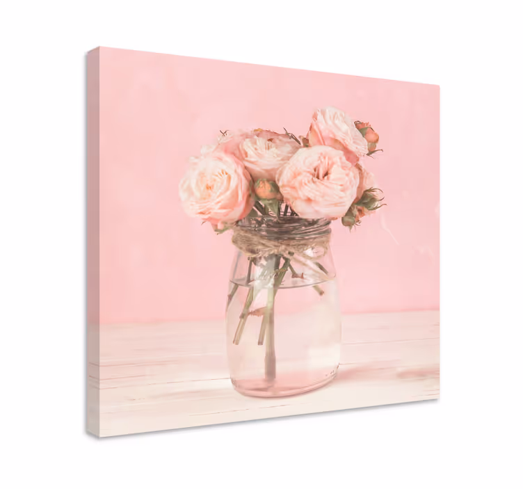 Leinwandbild pinker rosenstrauß - TenStickers
