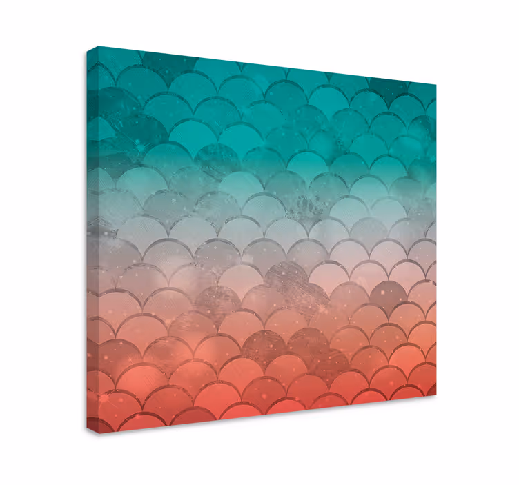 Geometrische wandbilder mit geschwungenen mustern - TenStickers
