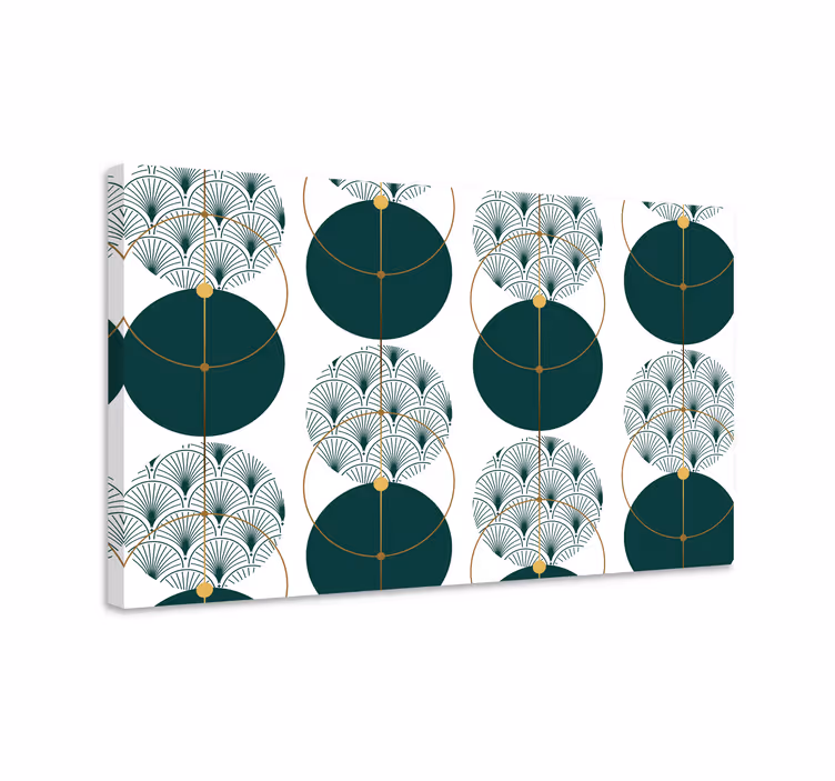 Wandbilder modern geometrisches fächer-motiv - TenStickers