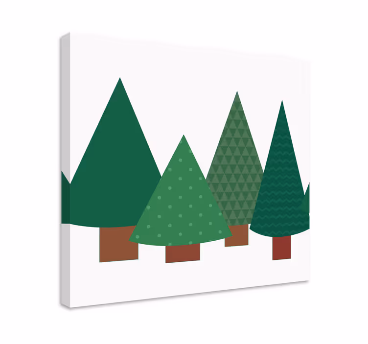 Wandbild baum stilisierte grüne bäume - TenStickers