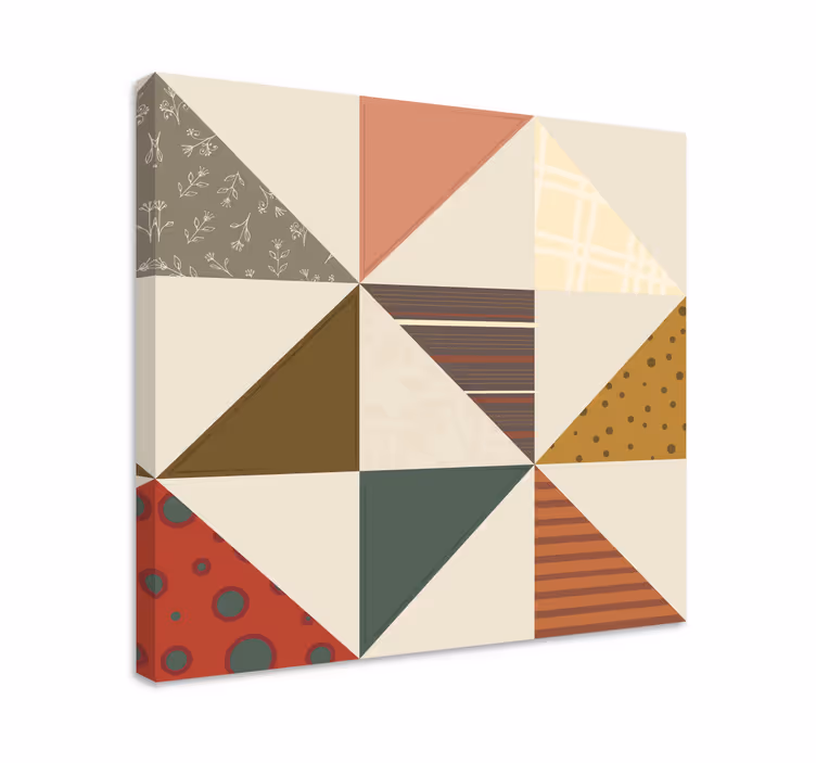 Buddha bilder leinwand mit geometrischem mosaik - TenStickers