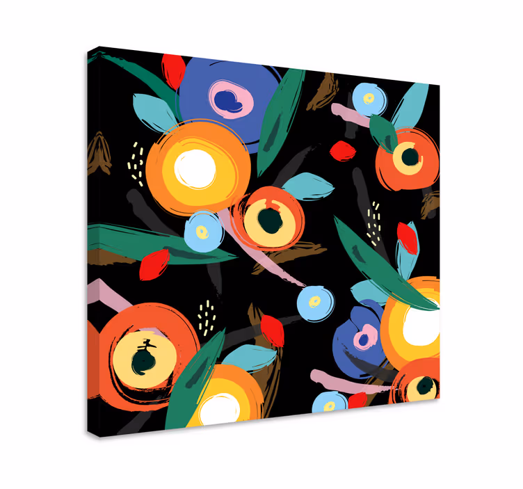 Leinwandbild mit lebhaftem botanischen motiv - TenStickers