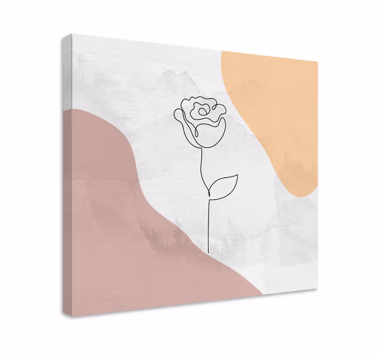Leinwandbild elegante rosenumriss - TenStickers
