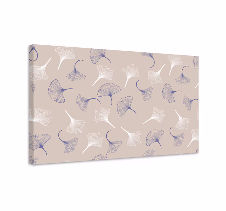 Leinwandbild gingko-blattmuster - TenStickers