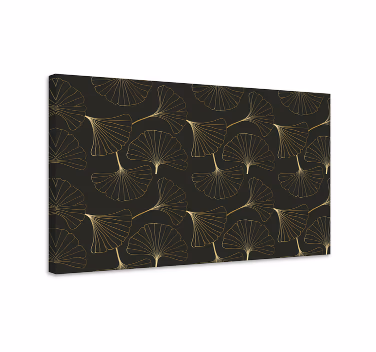 Leinwandbild elegante ginkgo-blätter - TenStickers