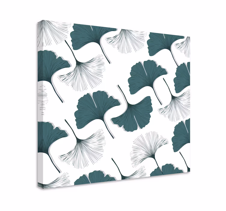 Leinwandbild mit ginkgo-blatt-motiven - TenStickers