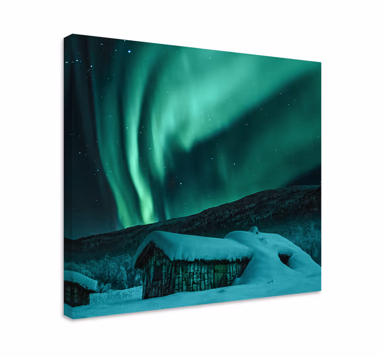 Wandbilder Landschaft nordlichtspektakel - TenStickers