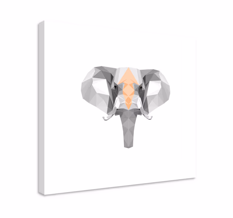 Wandbild Elefant geometrischer elefantenkopf - TenStickers