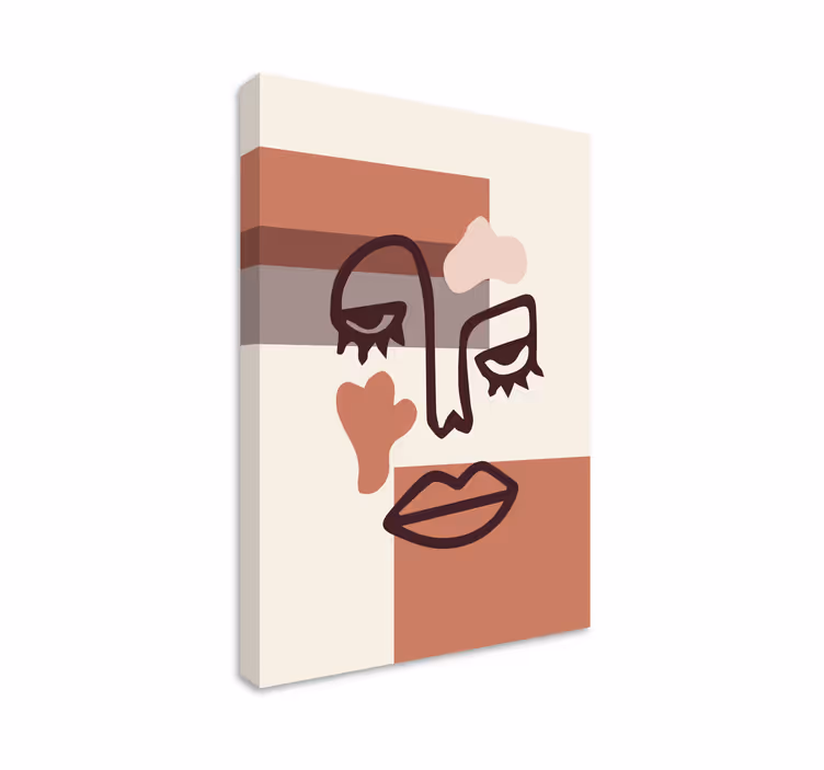 Leinwandbild abstrakt gesichtsart - TenStickers