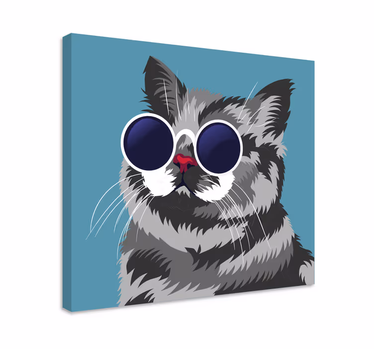 Wandbilder katzen elegante katzenporträts - TenStickers