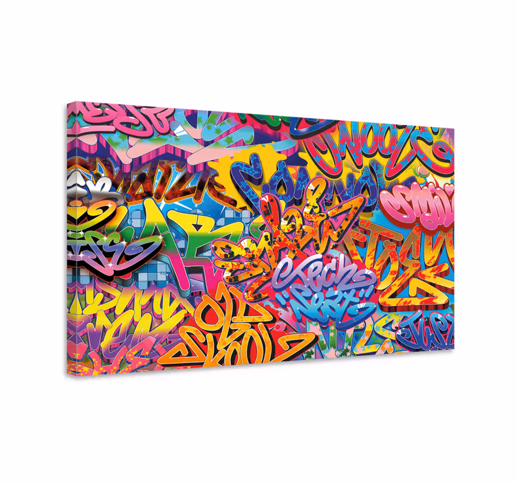 Wandbilder sprüche mit lebendiger graffiti-kunst - TenStickers