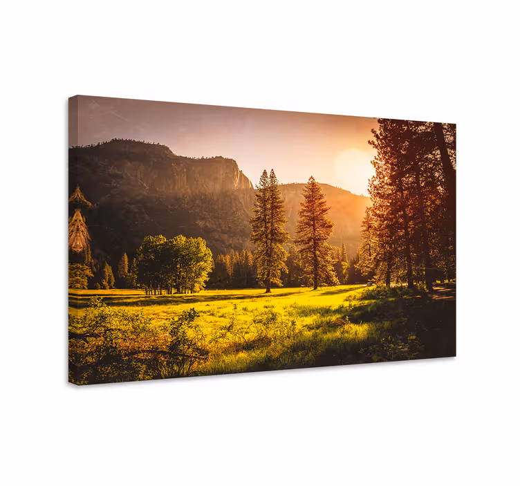 Wandbilder Landschaft sonnenuntergang über den bergen - TenStickers