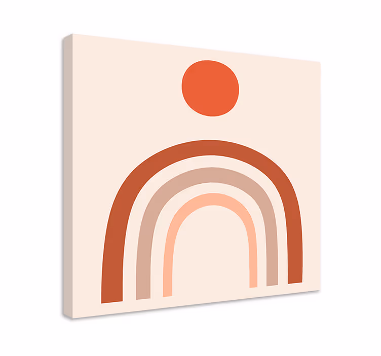 Buddha bilder leinwand abstrakte sonnenuntergangsbögen - TenStickers