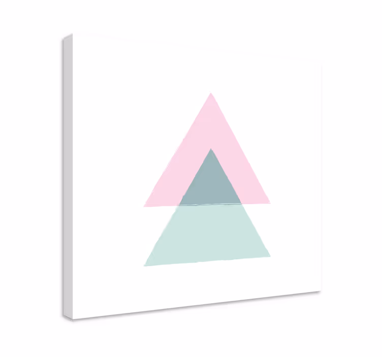 Geometrische wandbilder mit dreieckigen formen - TenStickers