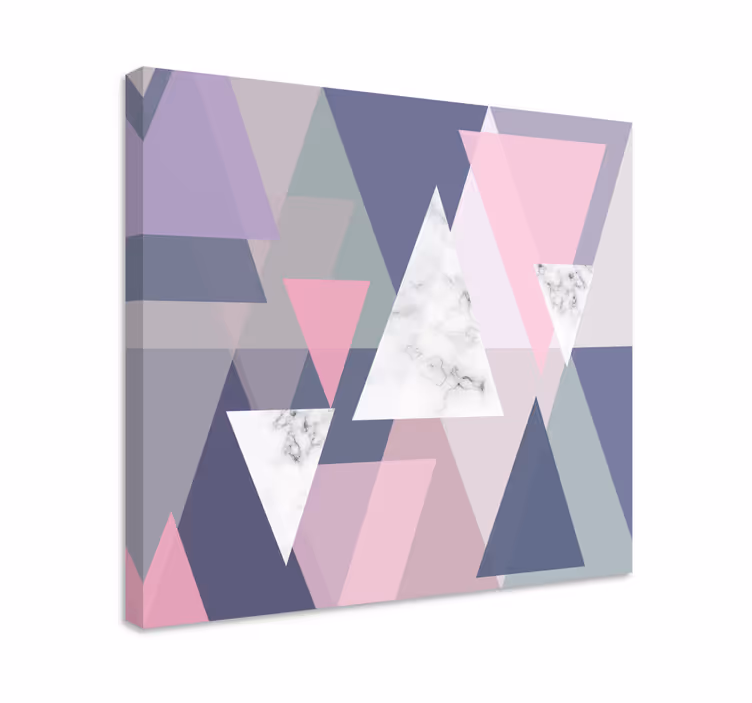 Geometrische wandbilder mit abstrakten dreiecksformen - TenStickers