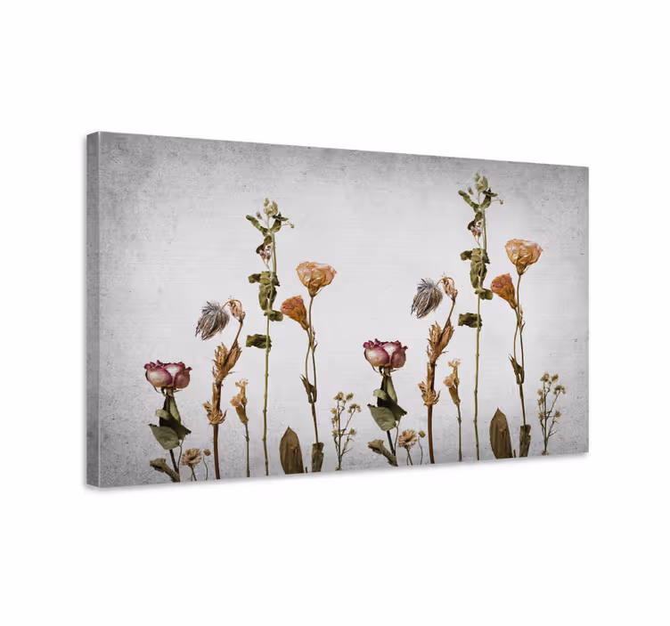 Leinwandbild trockenblumenkomposition - TenStickers