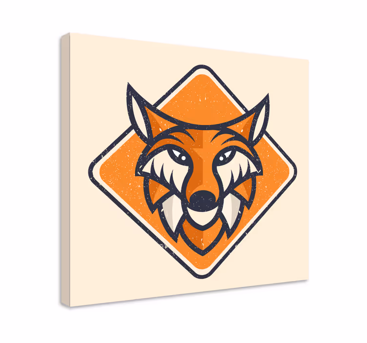 Wandbild tier stilisierte fuchsikone - TenStickers