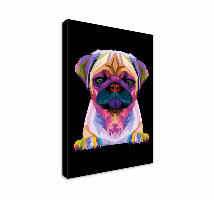Wandbilder Hunde Geometrische tiere süßer hund - TenStickers