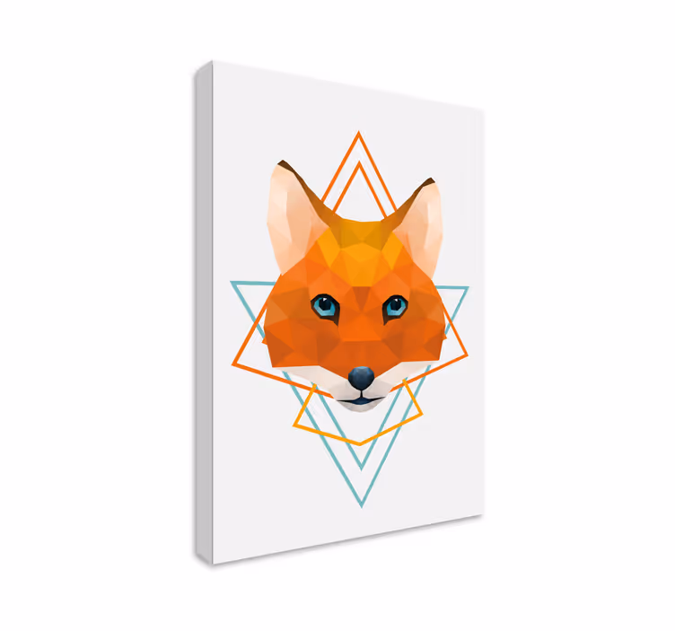 3d leinwandbild fuchs kopf im polygon-design - TenStickers