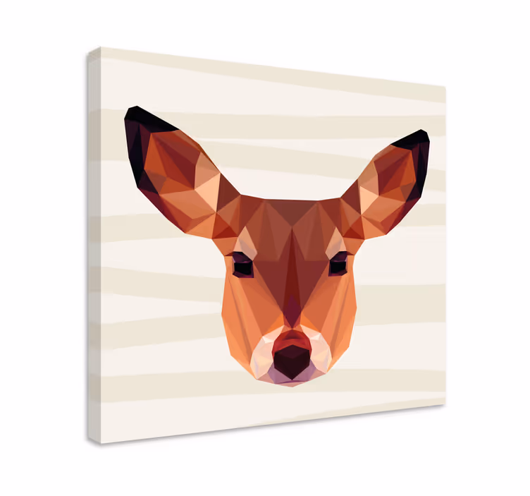 Hirsch bild leinwand geometrisches hirschgeweih - TenStickers