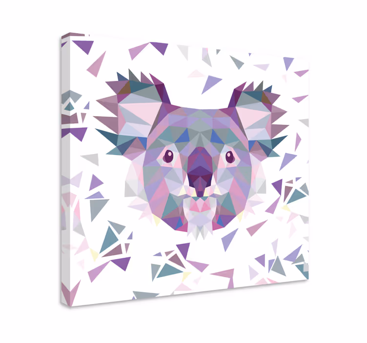 Pferde leinwand geometrisches koala gesicht - TenStickers