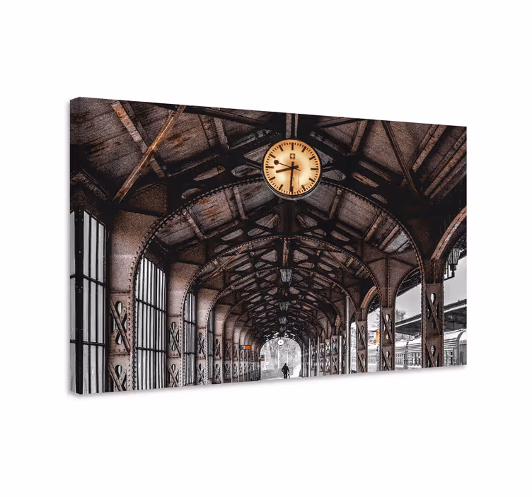 Leinwandbild historische bahnhofstation - TenStickers
